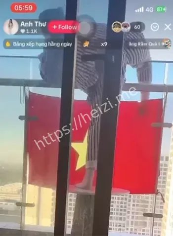 越南美女主播直播跳楼